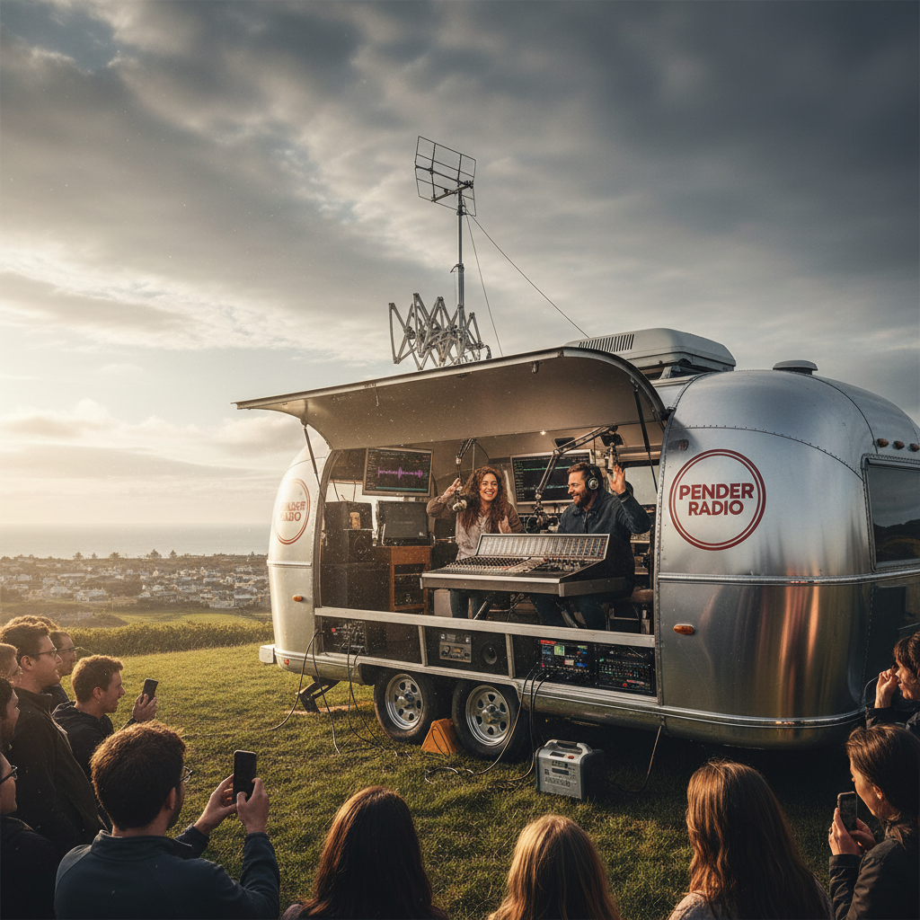 Pender Radio just launched from an Airstream. Seriously.