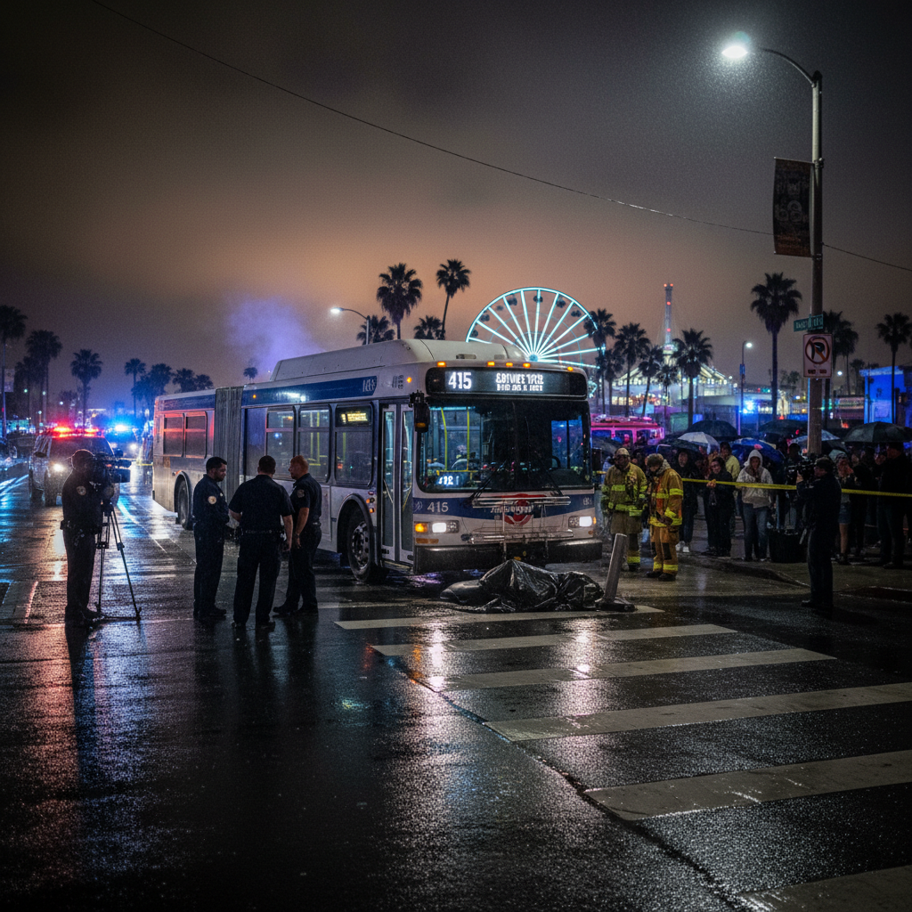 Someone just died under a Metro bus in Santa Monica. What happened?