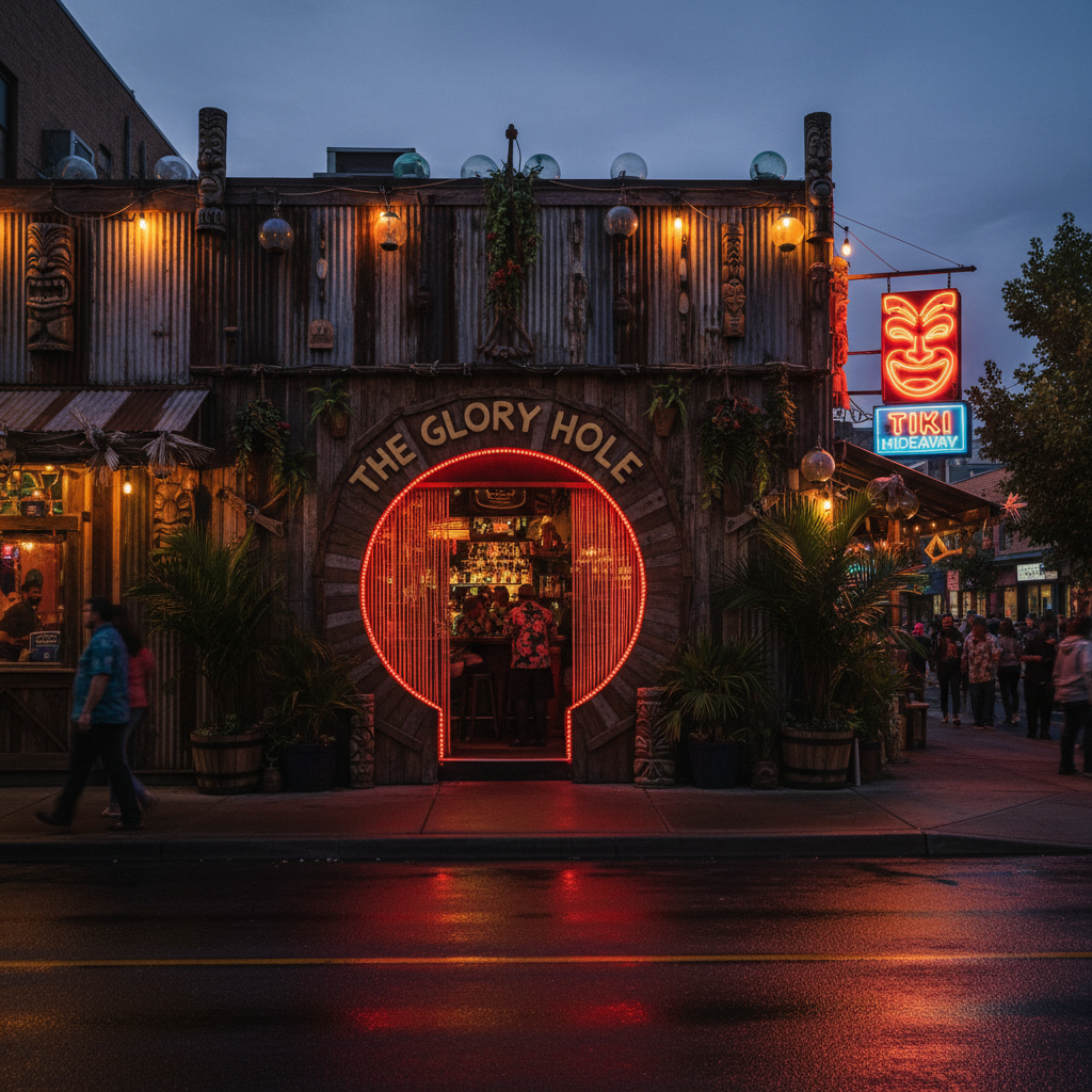 Your RiNo tiki bar has a 'Glory Hole' entrance. What gives?