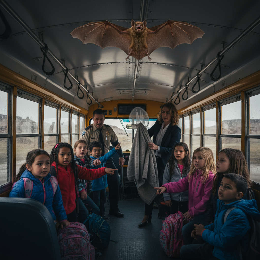 A bat on a Drumheller school bus means rabies shots for kids.