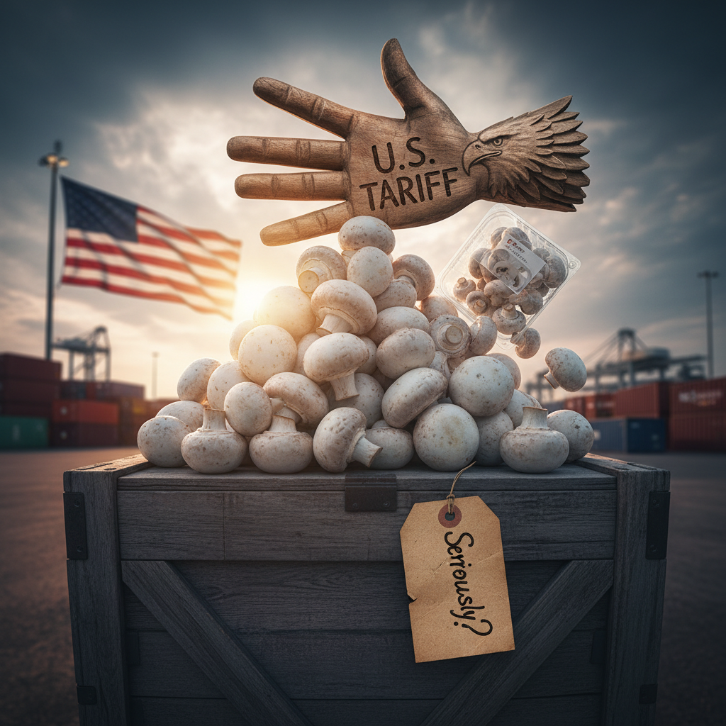 America just slapped a tariff on our mushrooms. Seriously?