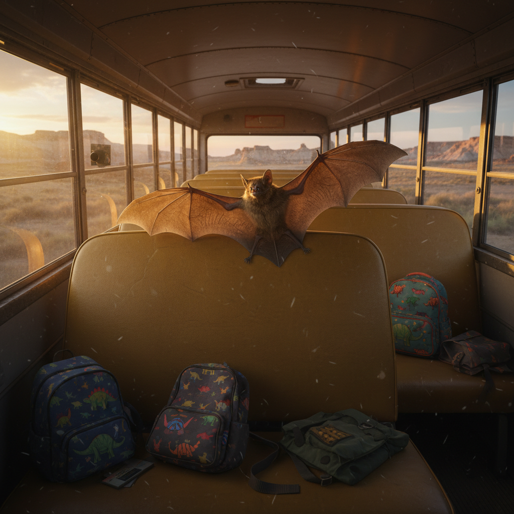 A bat on a Drumheller school bus? Your kids won't believe this.