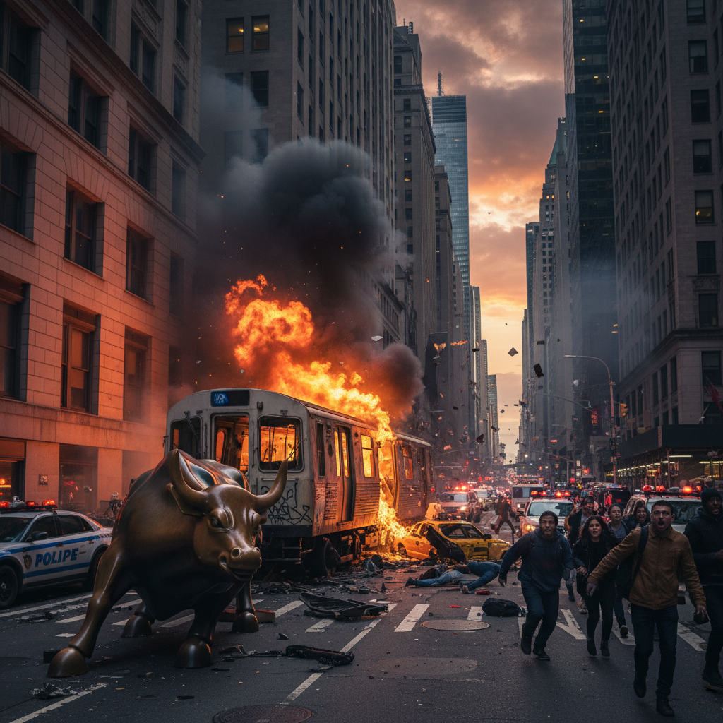 An MTA car just exploded near the Charging Bull. Your commute is next.