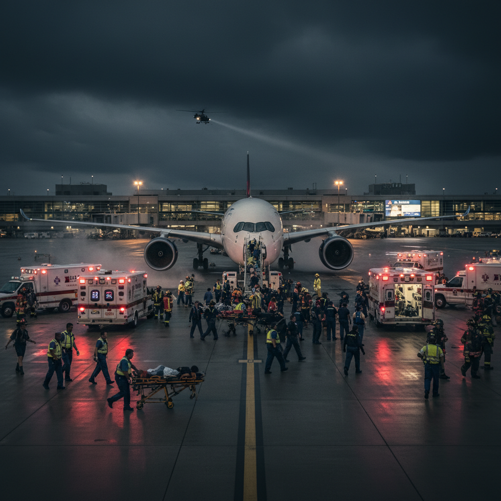 Twenty-five people just landed in the hospital from a Delta flight at MSP.