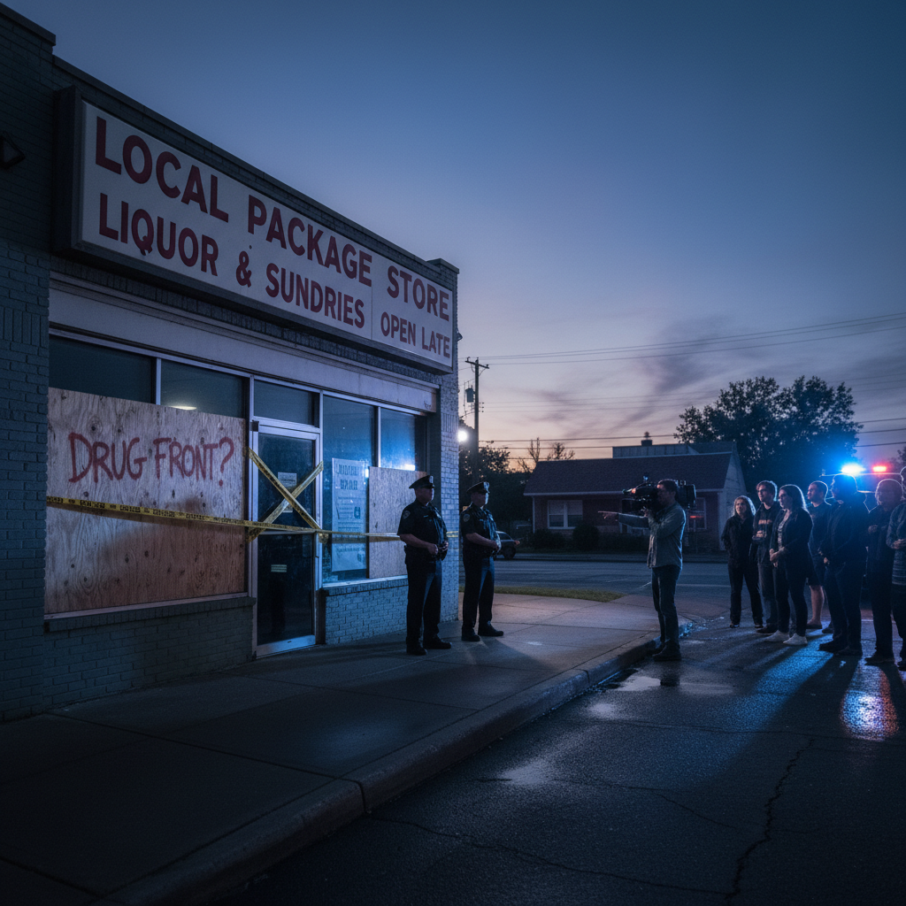Your local package store was a drug front. Seriously?