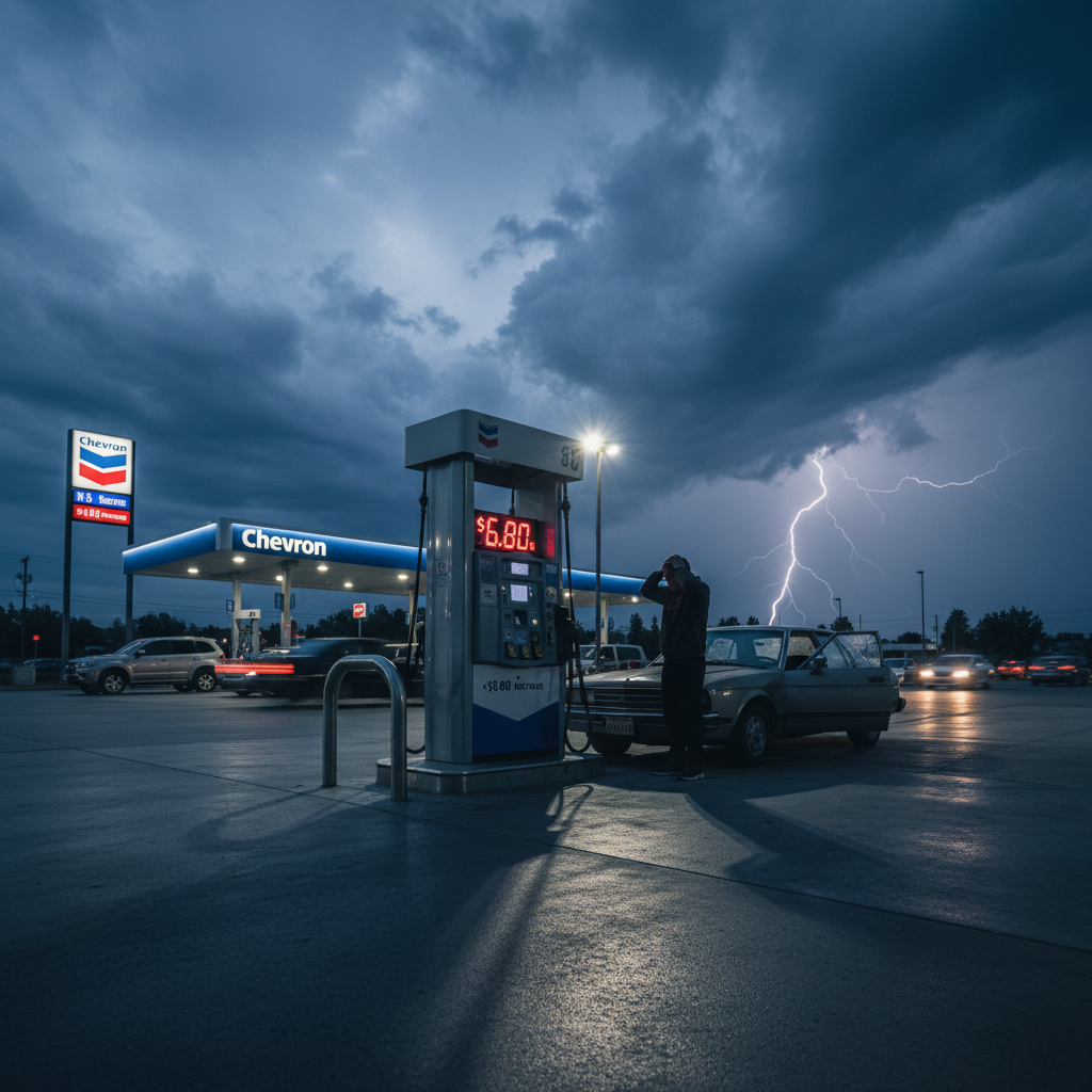 Chevron is charging 80 cents more. Are you still filling up?