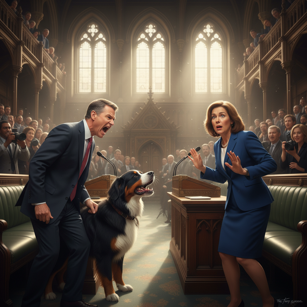 Your Premier just barked at the Tory leader. Seriously.