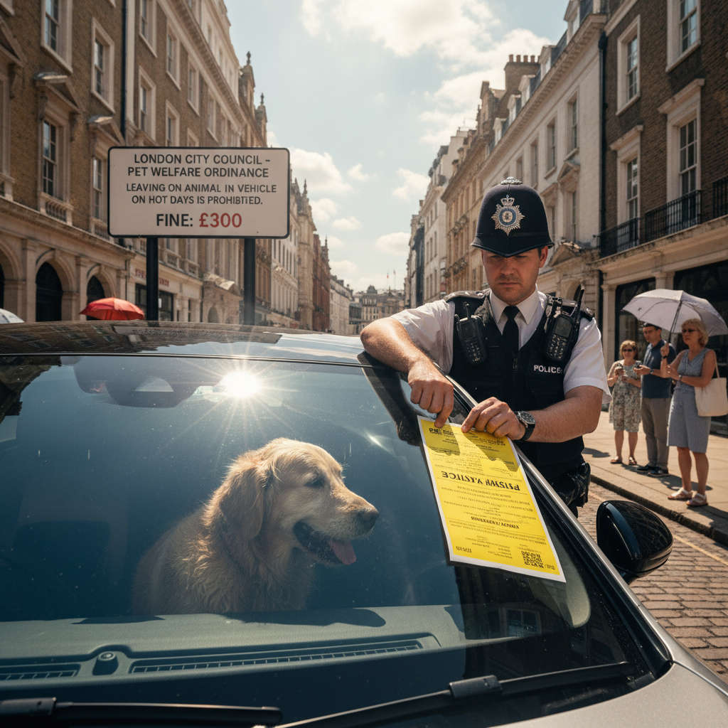 London just made leaving your pet in a hot car a $300 mistake.