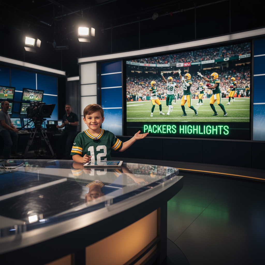 Your kid just read Packers highlights on TV.