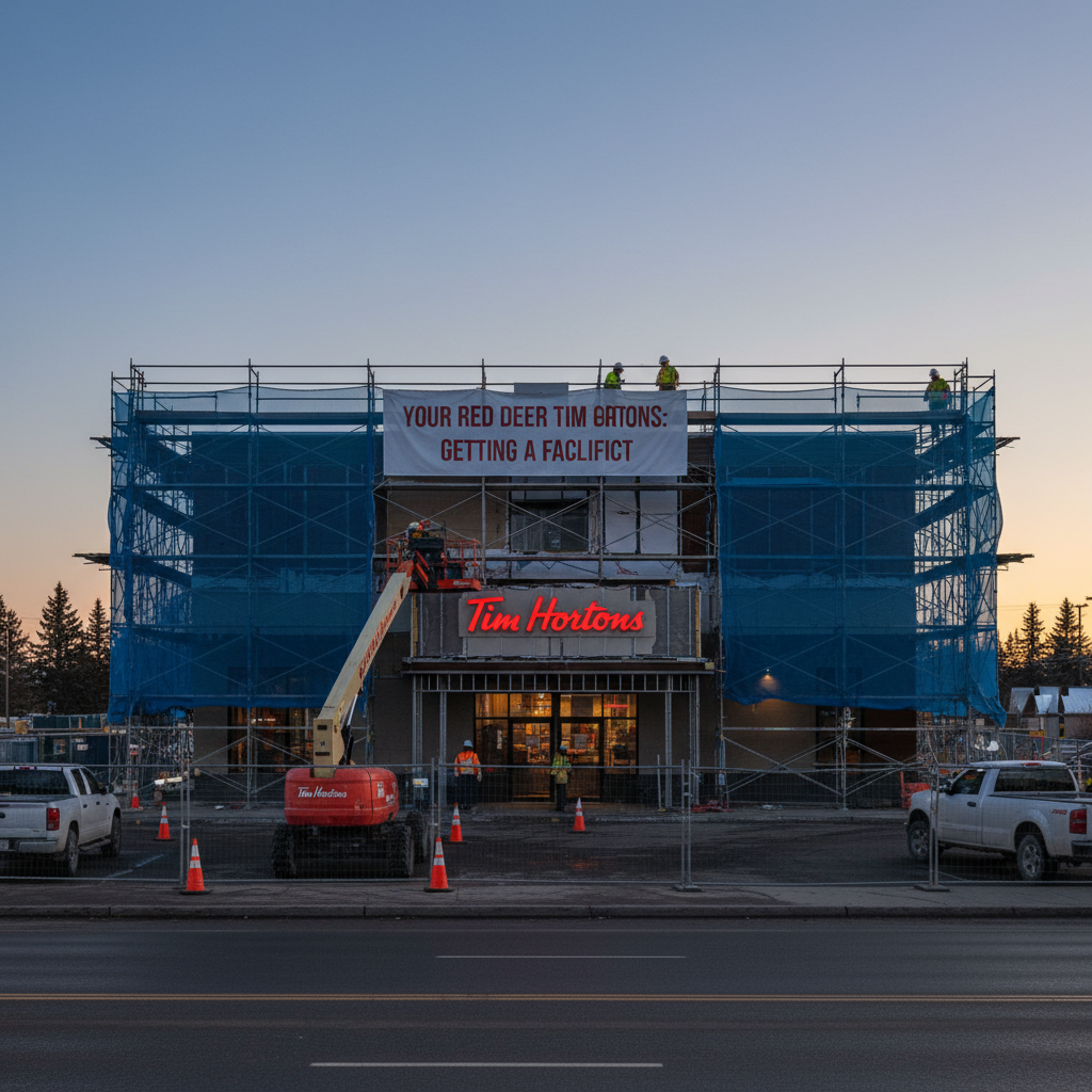 Your Red Deer Tim Hortons is getting a facelift.