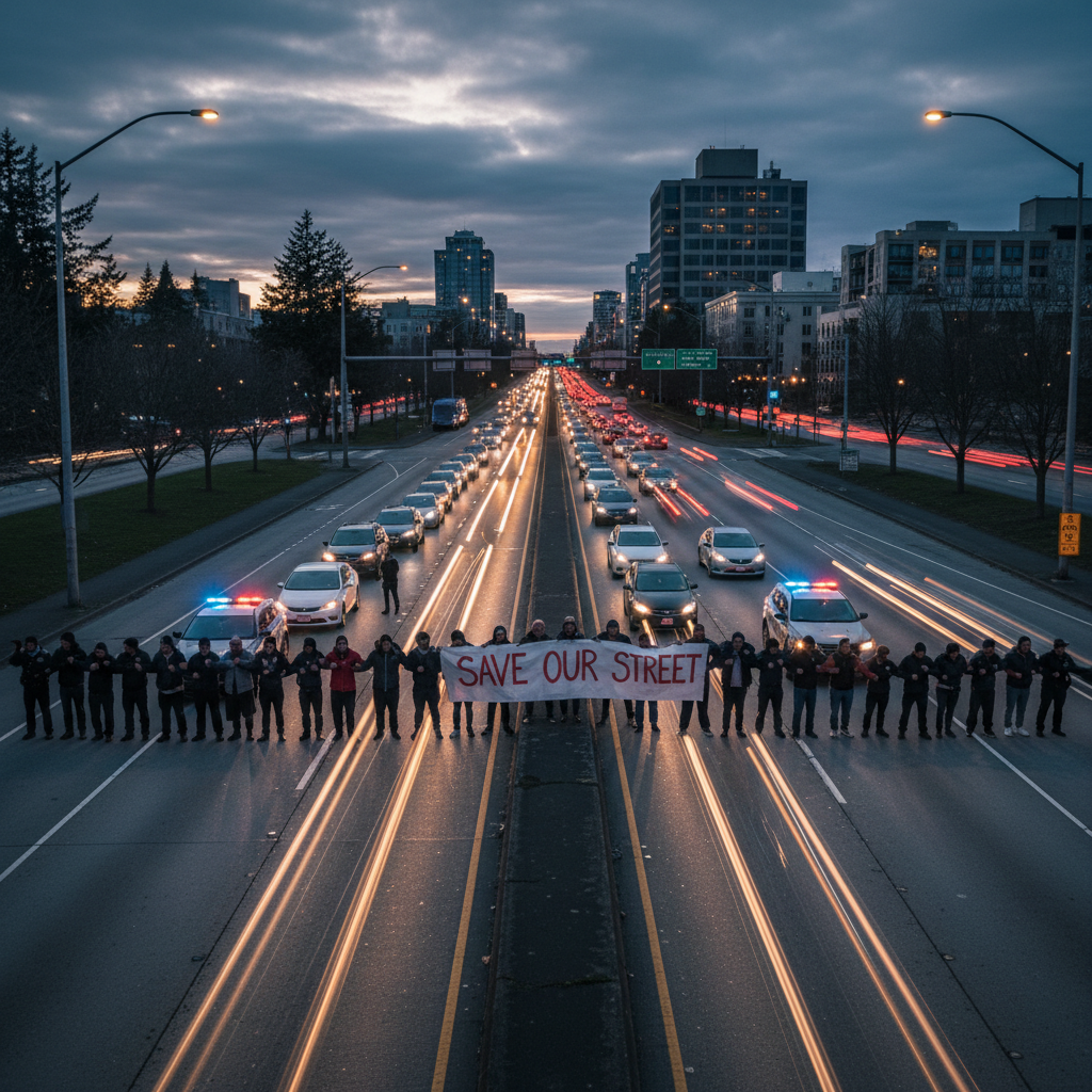 Aurora Avenue neighbors just blocked traffic. What happened?