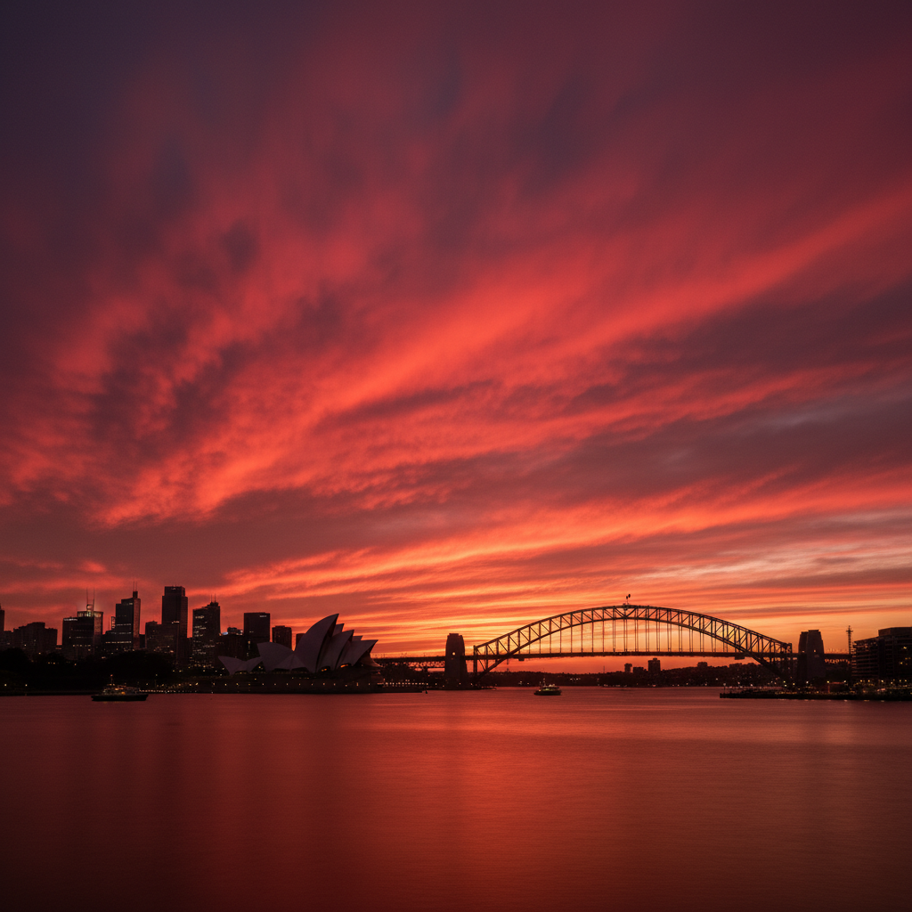 Your Sydney sky was some red on May 17th. What was that?