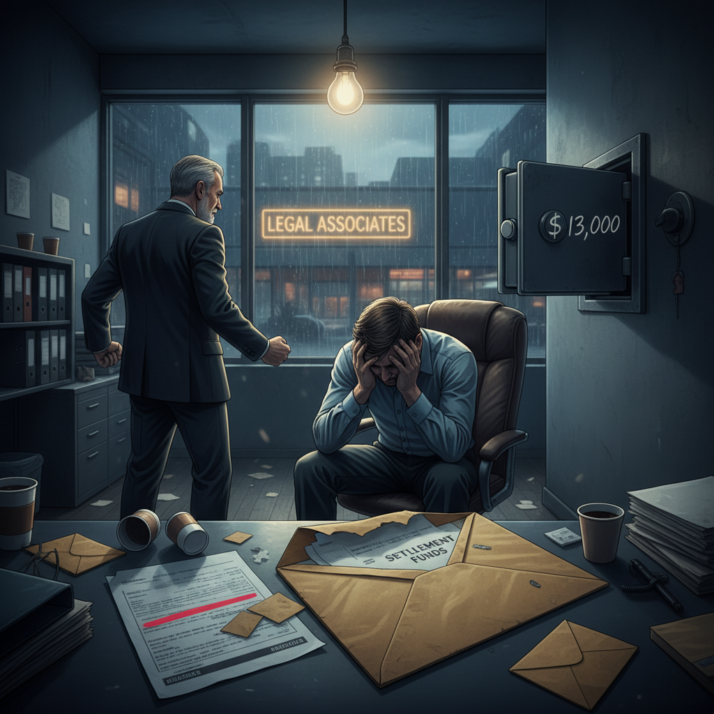 Your paralegal stole a $13,000 settlement. Seriously.