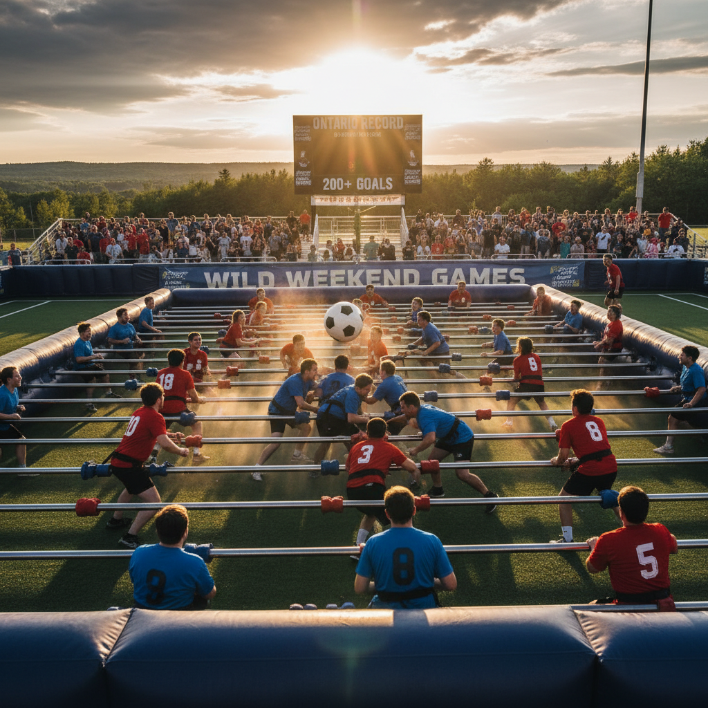 You won't believe this wild Ontario human foosball record
