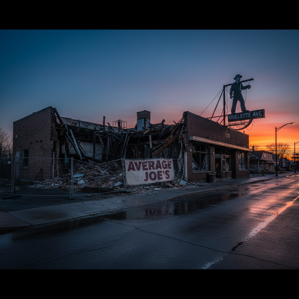 Your Ouellette Avenue staple, Average Joe's, is gone.