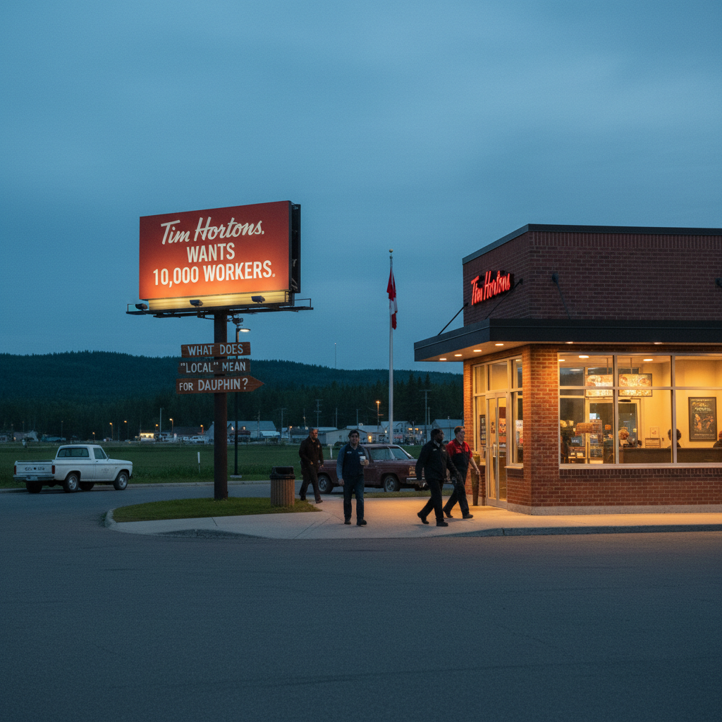 Tim Hortons wants 10,000 workers. What does "local" mean for Dauphin?
