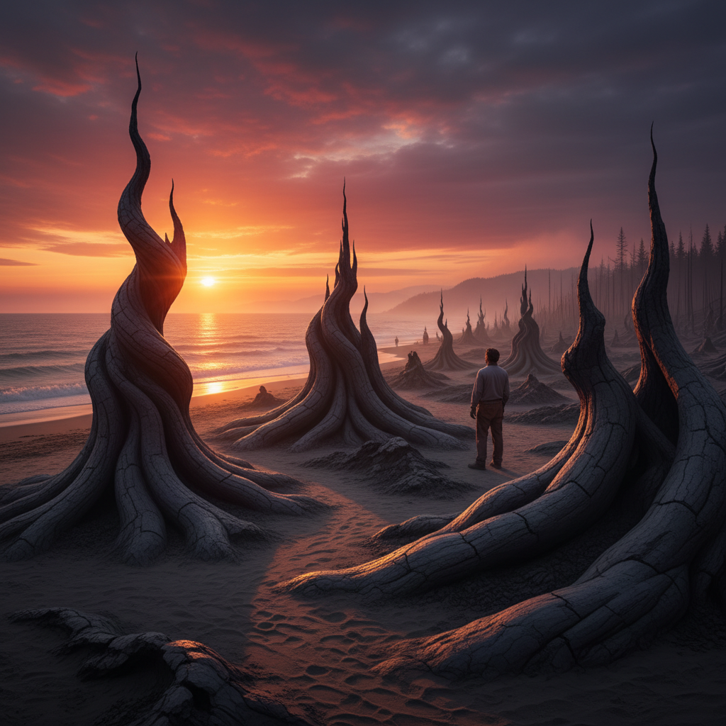 Denare Beach turned fire's ashes into art. Can you believe it?