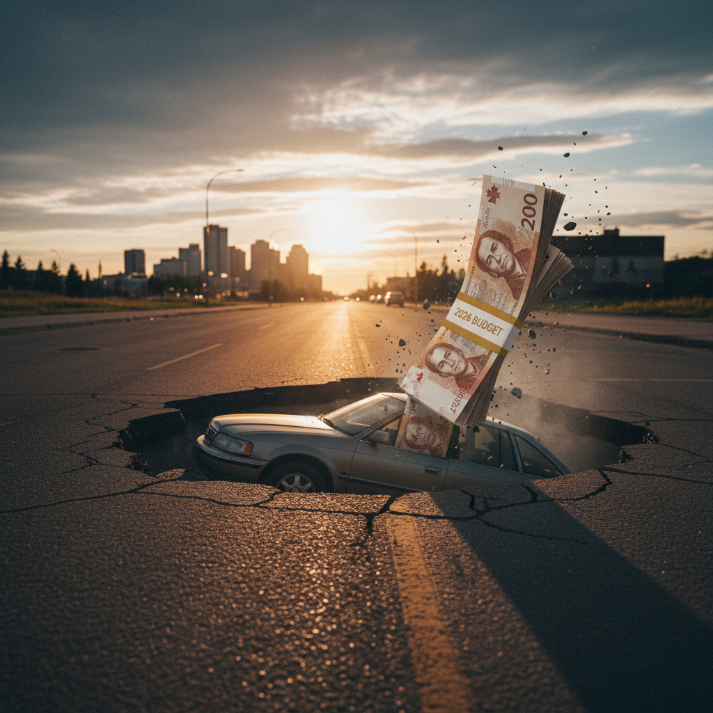 Saskatoon's potholes are eating 9.13% of your 2026 budget
