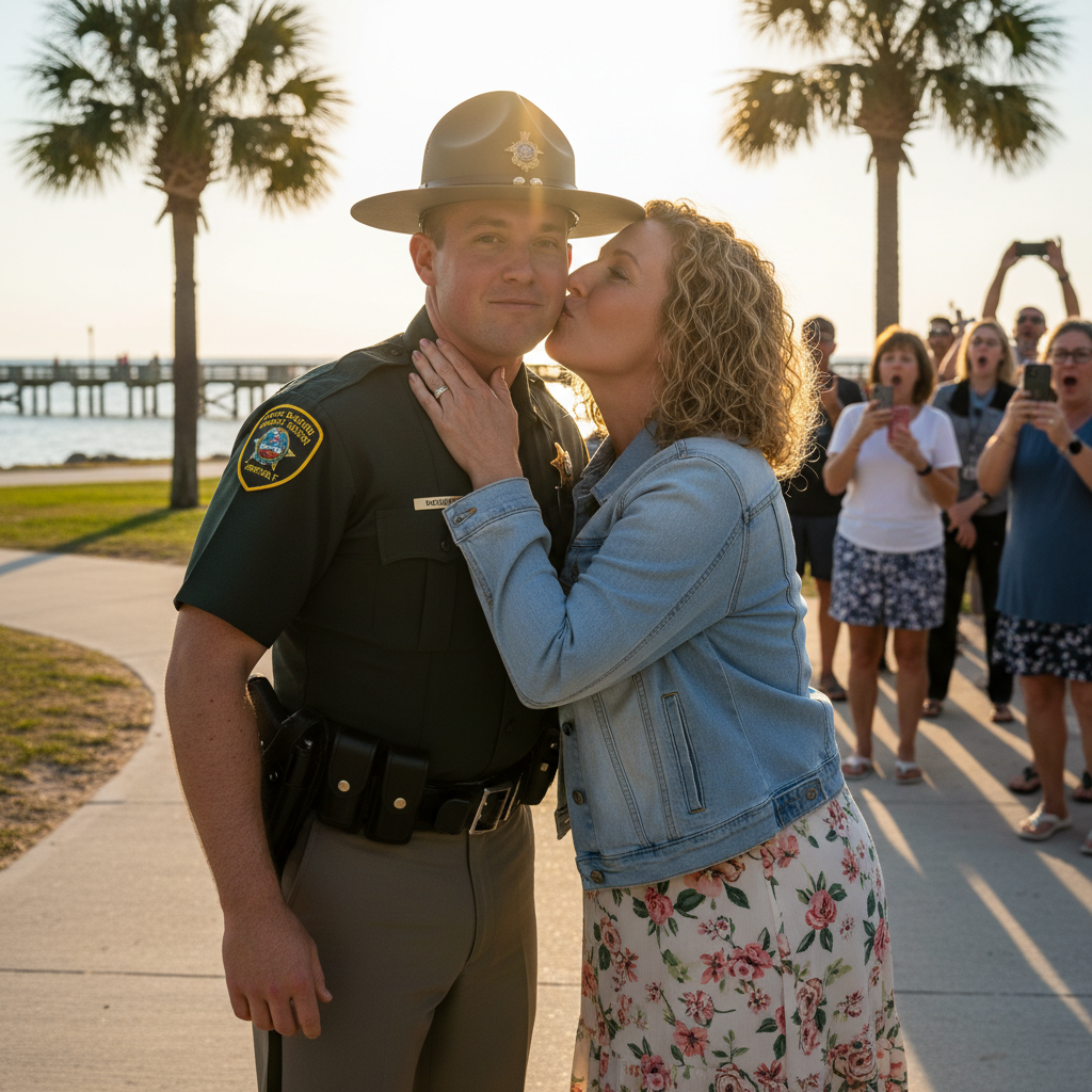 A Georgia woman just kissed a Pinellas deputy. You won't believe it.
