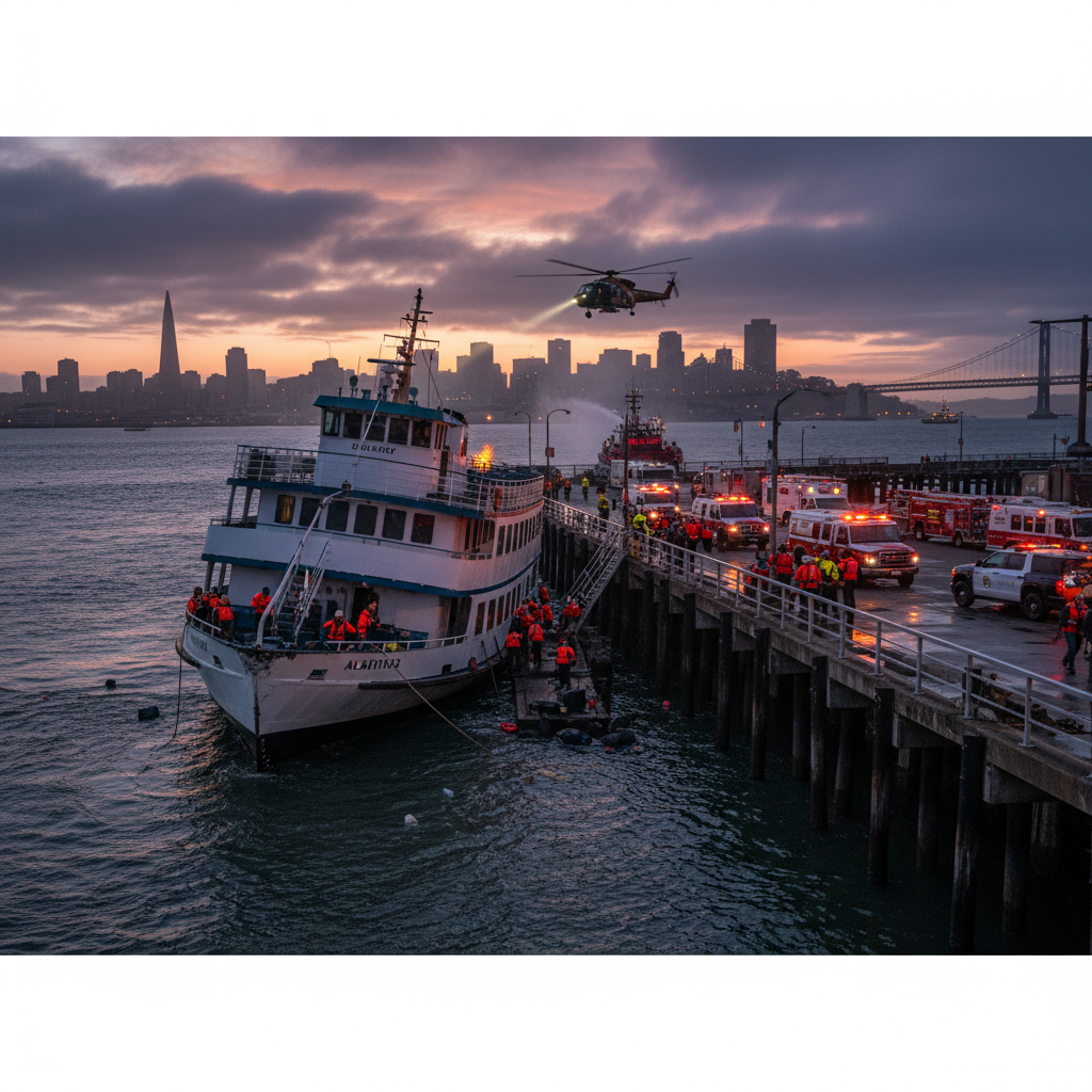 Your Alcatraz ferry just crashed at Pier 31. What happened?