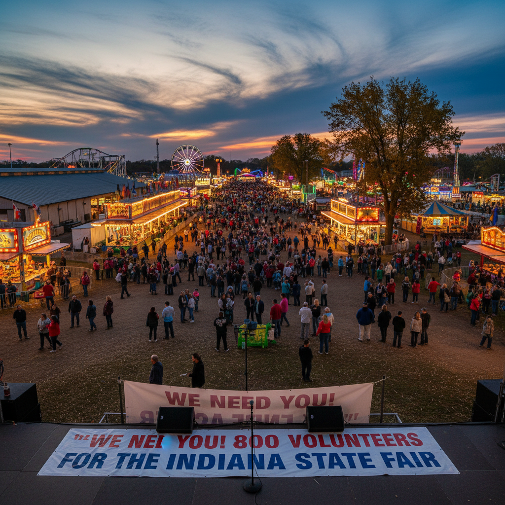 The Indiana State Fair needs 800 of you.
