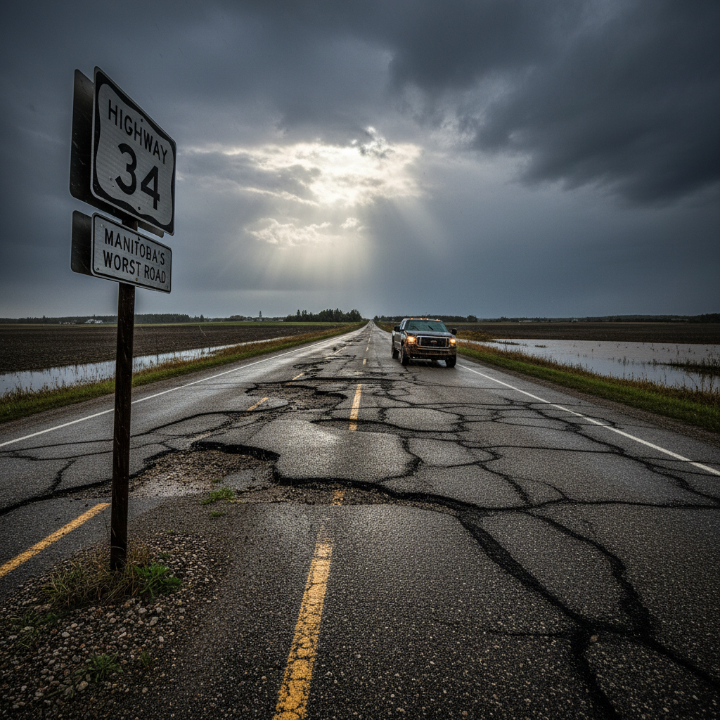 Highway 34 is Manitoba's worst road AGAIN. What gives?