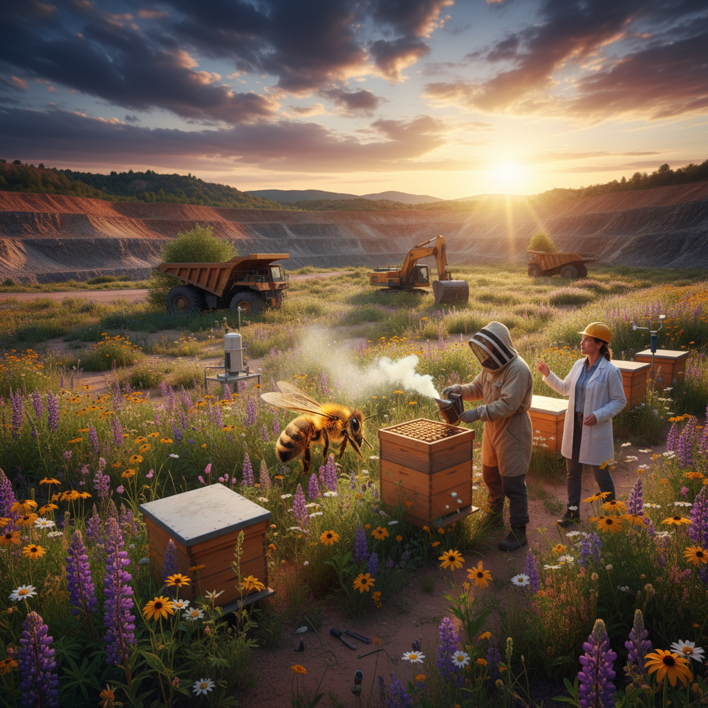 Laurentian's bees are helping save our mining land. Seriously.