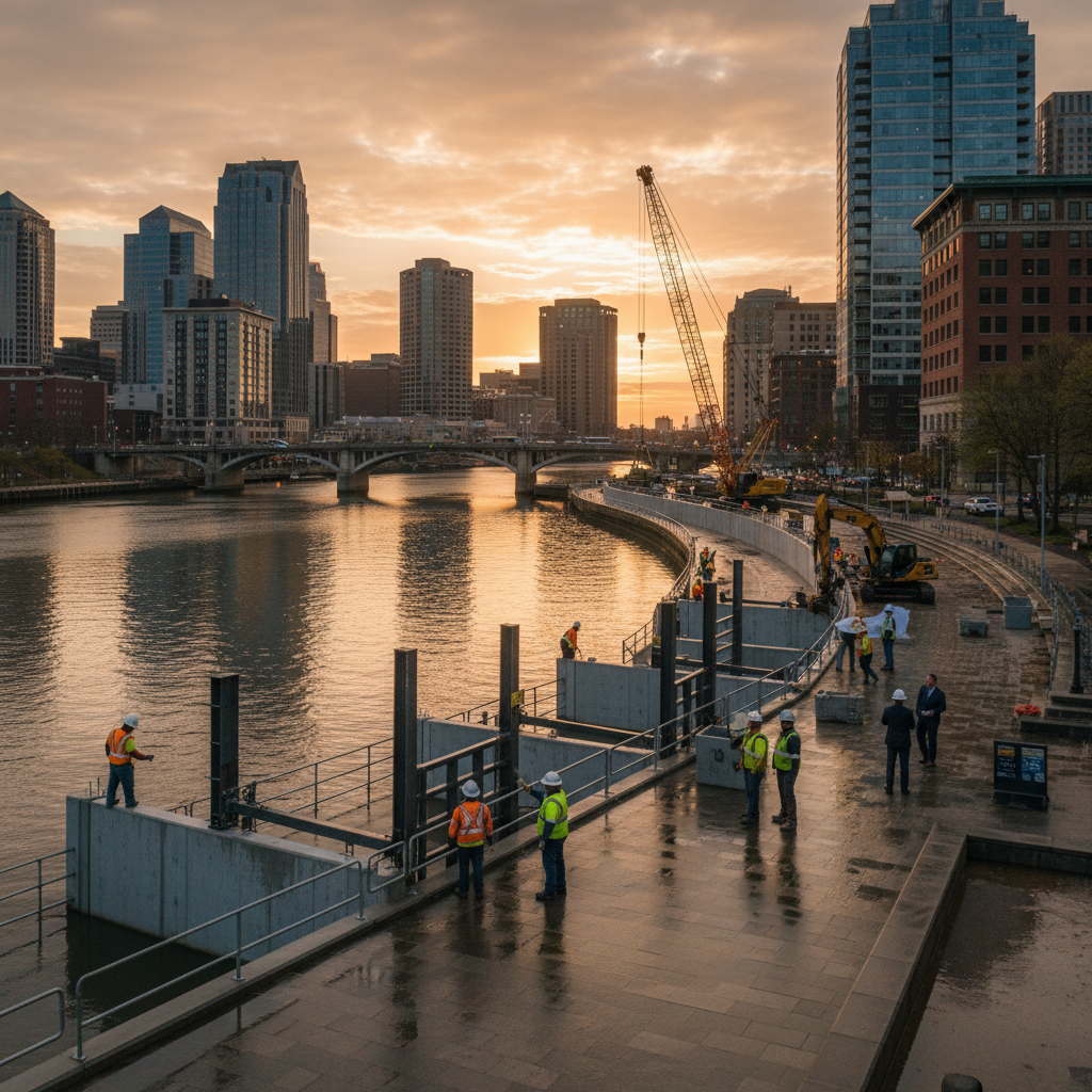 Your downtown riverfront is finally getting a flood plan.