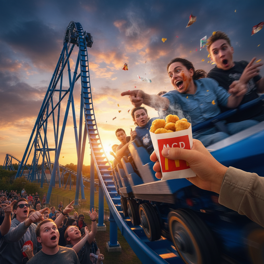 Did someone really eat nuggets on the Millennium Force?