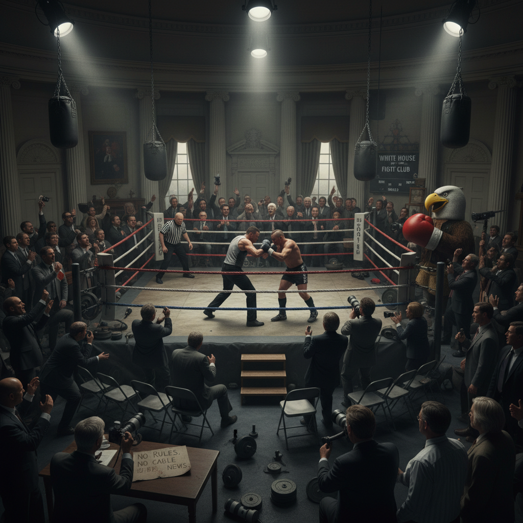 Your White House fight club setup is wild, DMV.