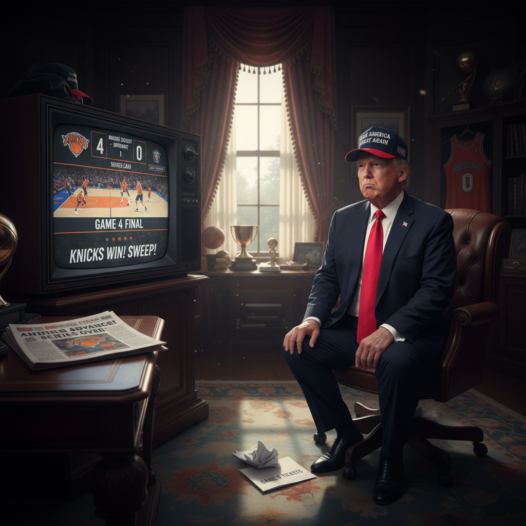Trump thought the Knicks needed a Game 5? Bless his heart.