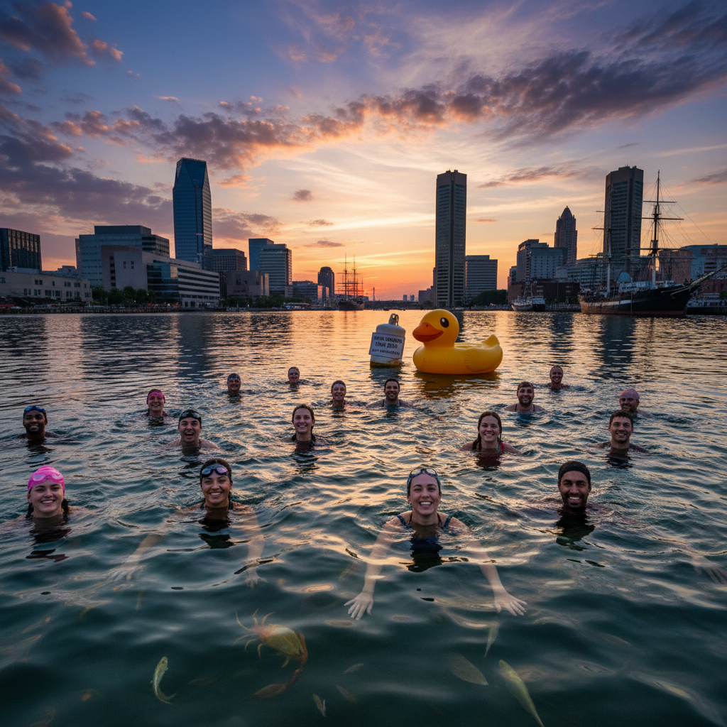 They want you to swim in the Inner Harbor this weekend. For real.