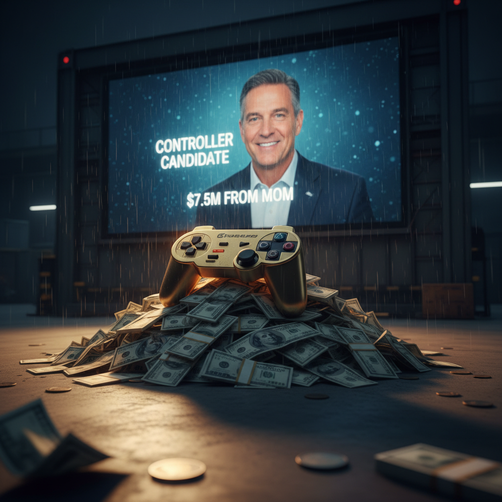 Your Controller candidate just got $7.5M from his mom. No mames.