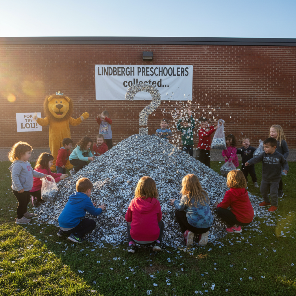 Lindbergh preschoolers collected HOW MANY can tabs for the Lou?