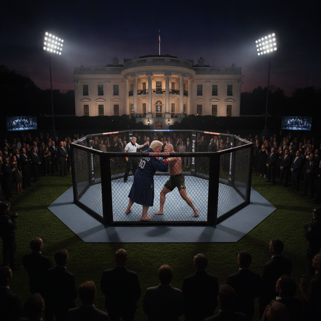 A UFC cage fight at the White House for his 80th? Really?