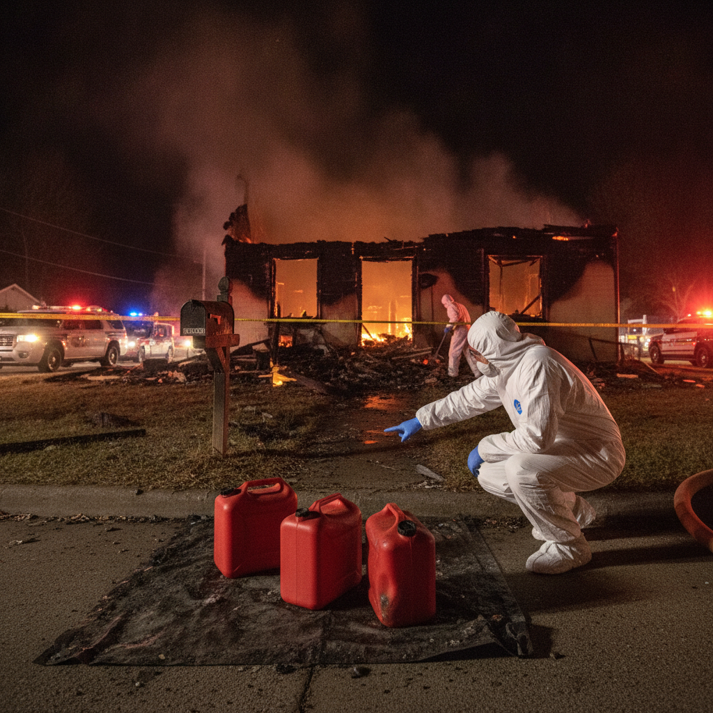 They found *three* gas cans inside that Howard house fire.