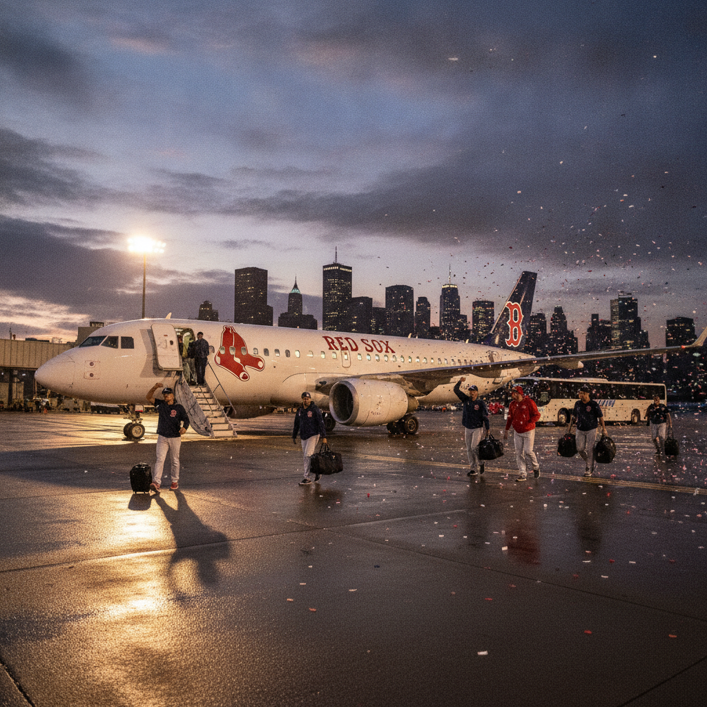 Your Red Sox just flew to New York twice and still won!
