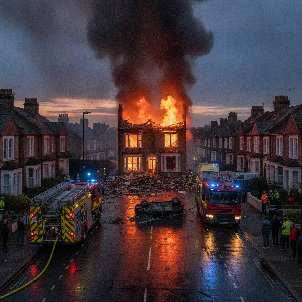Your south London neighbor's house just exploded.