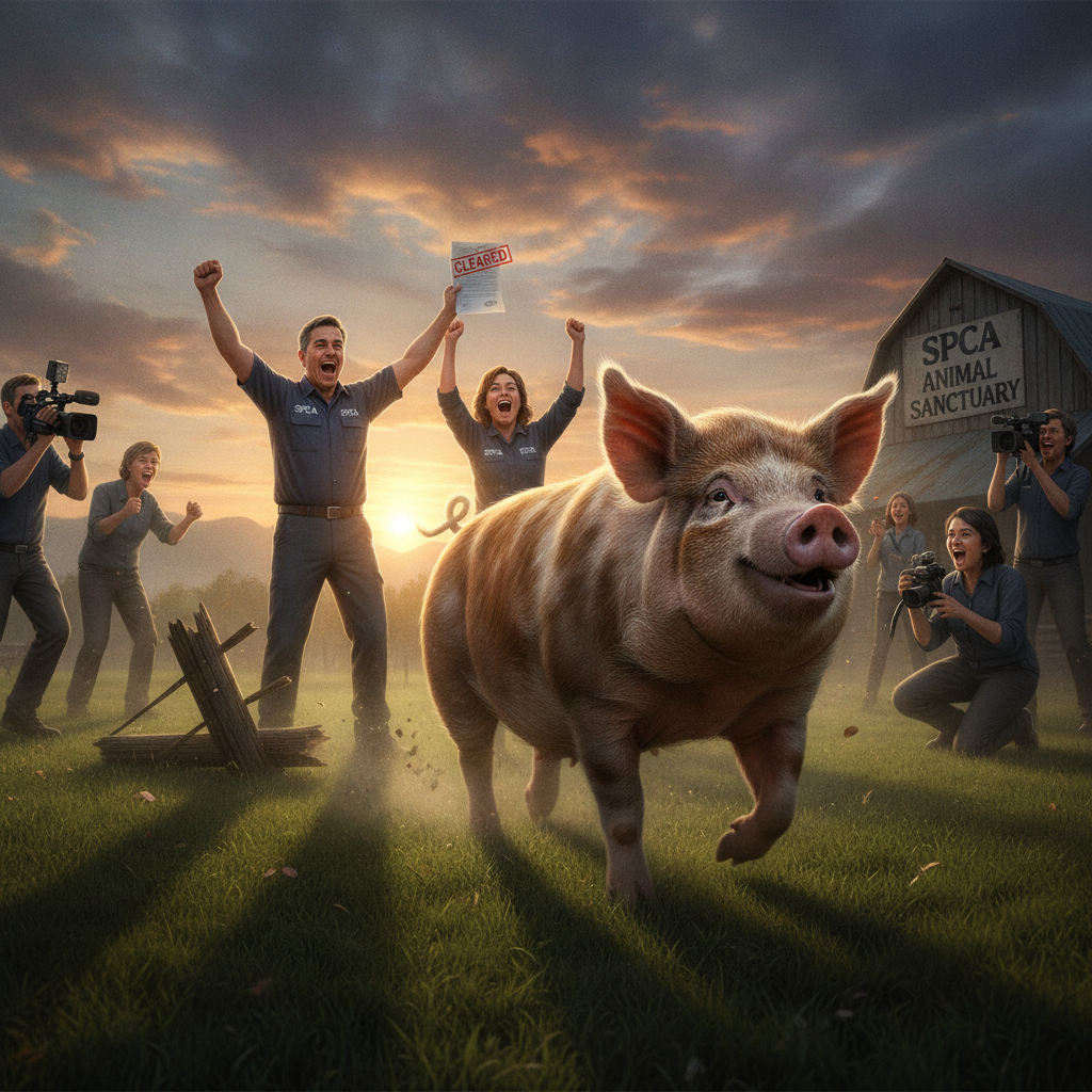 Waddles the pig is free, and the SPCA just got cleared!