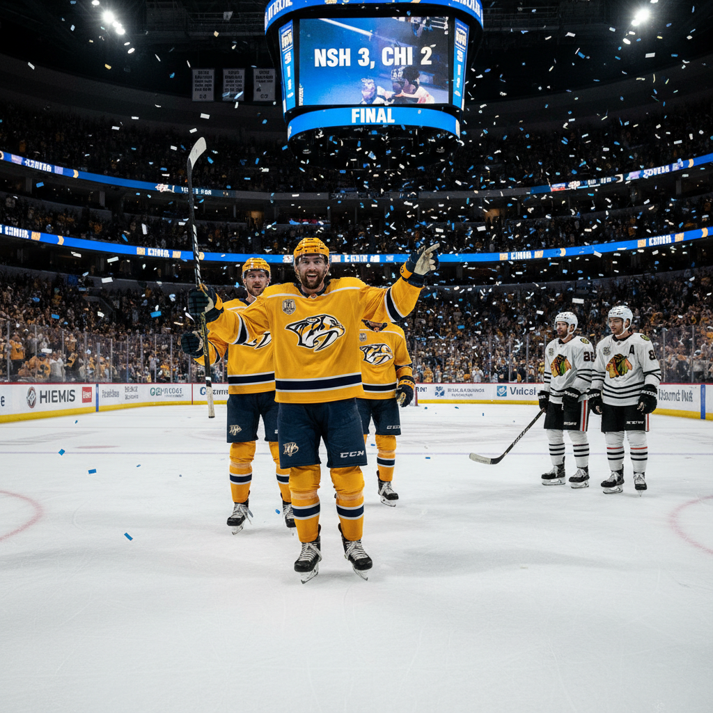 Here's what happened to the Nashville Predators last night (NSH 3, CHI 2)