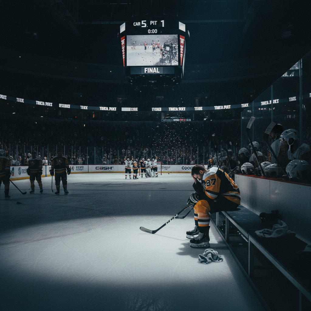 Here's what happened to the Pittsburgh Penguins last night (CAR 5, PIT 1)