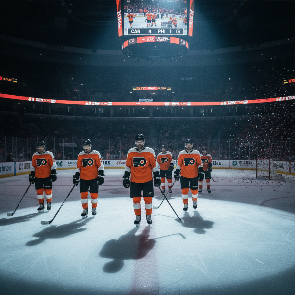 Here's what happened to the Philadelphia Flyers last night (CAR 4, PHI 1)