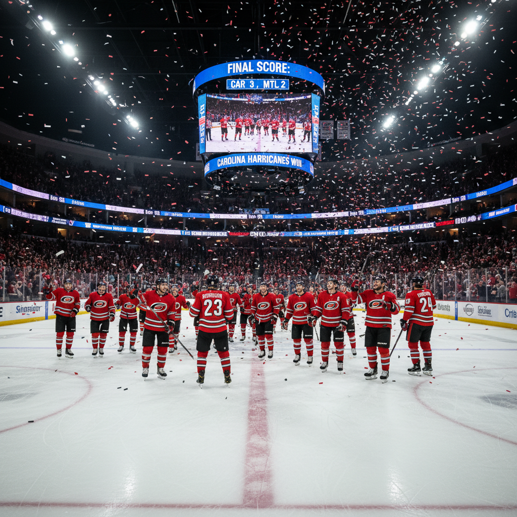 Here's what happened to the Carolina Hurricanes last night (CAR 3, MTL 2)
