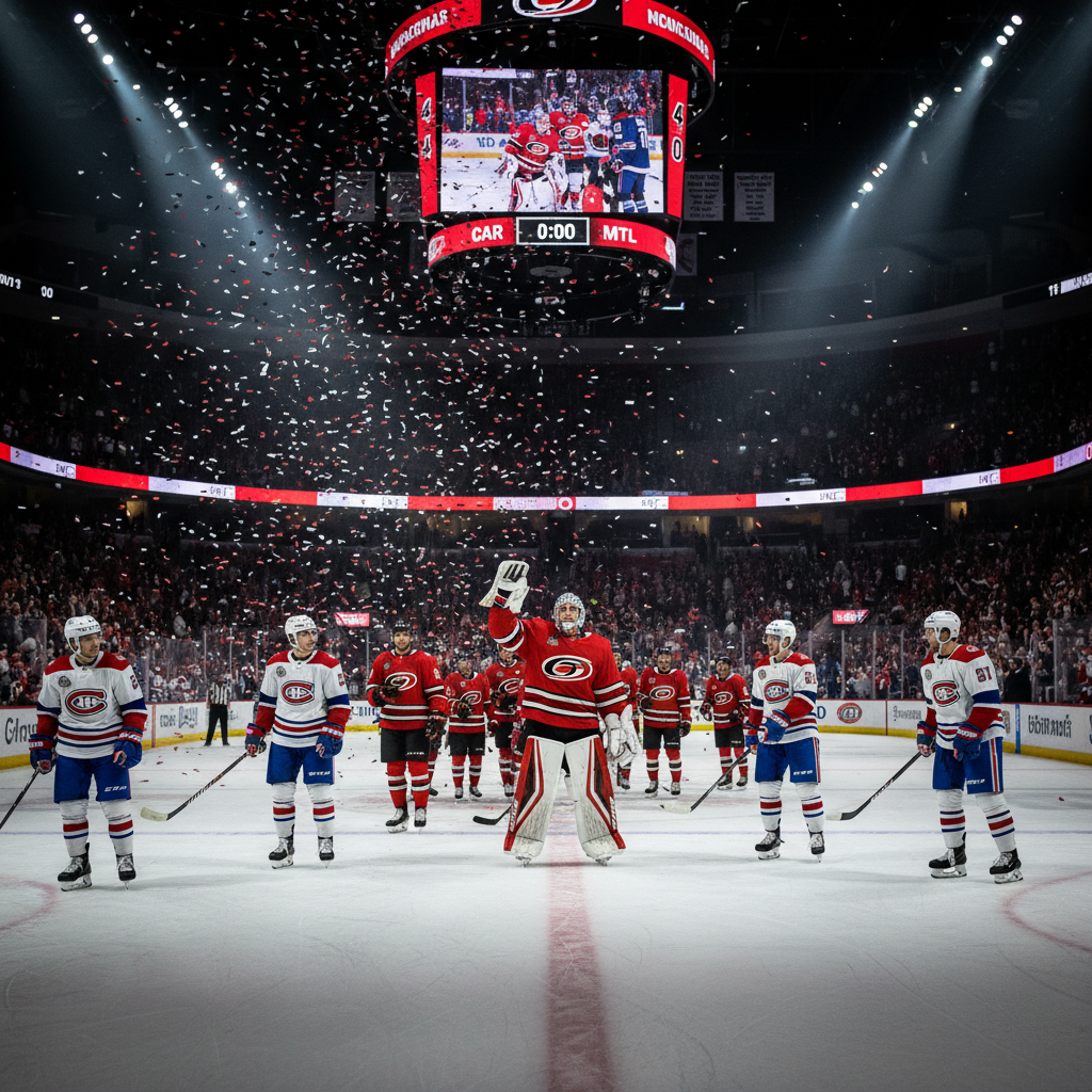 Here's what happened to the Carolina Hurricanes last night (CAR 4, MTL 0)